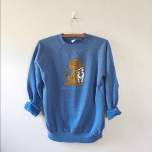 Lion Lamb Sweatshirt Animal print Peace on Earth